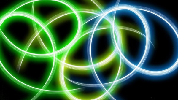 Circles Lines Glowing Wallpaper