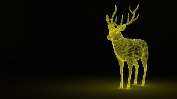 Deer Abstraction Backlight Grid Image Wallpaper