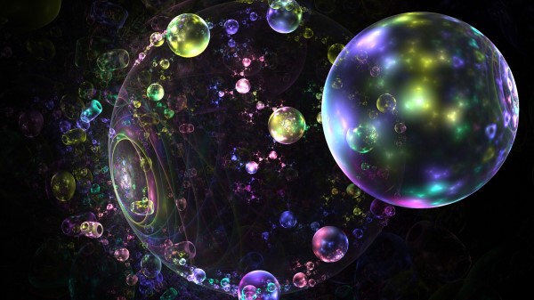 Fractal Bubbles Glare Wallpaper
