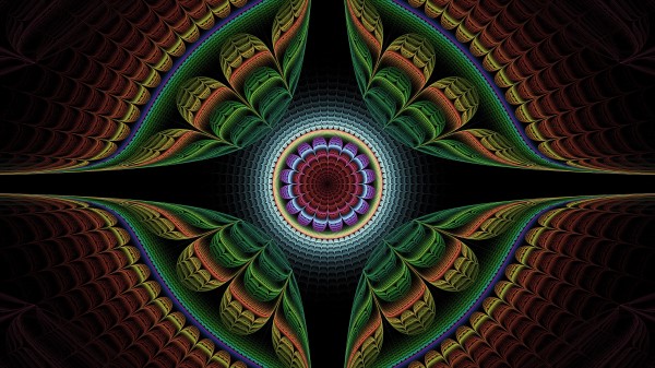 Fractal Pattern Symmetry Wallpaper