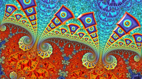 Fractal Pattern Twisting Wallpaper