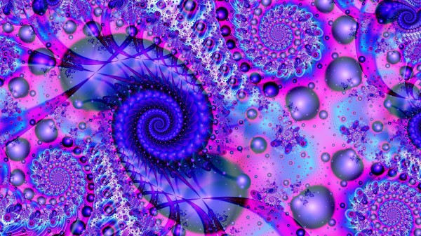 Fractal Spiral Bright wallpaper