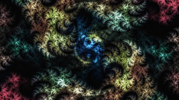 Fractal Yin Yang Patterns Lines Spots Image wallpaper