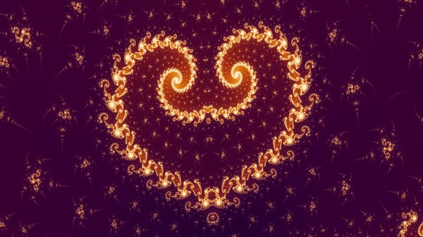 Heart Fractal Abstraction Wallpaper