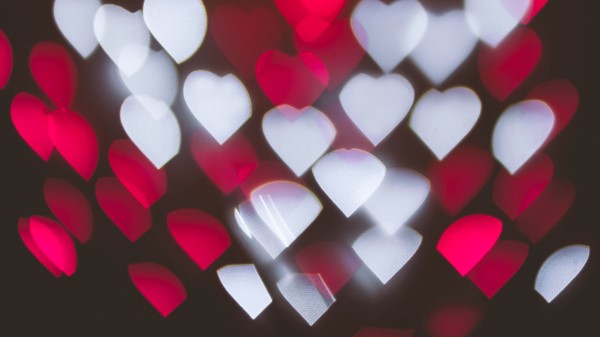 Highlights Hearts Texture Wallpaper