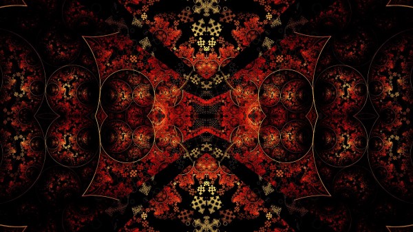 Kaleidoscope Pattern Dark Wallpaper