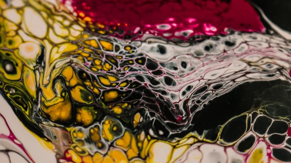 Liquid Paint Multicolored Wallpaper