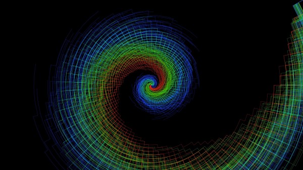Spiral Colorful Funnel Wallpaper
