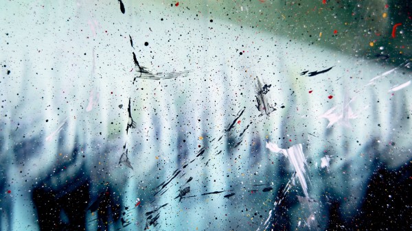 Spray Abstraction Glass wallpaper