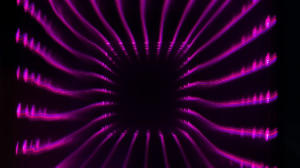 Stripes Depth Neon Wallpaper