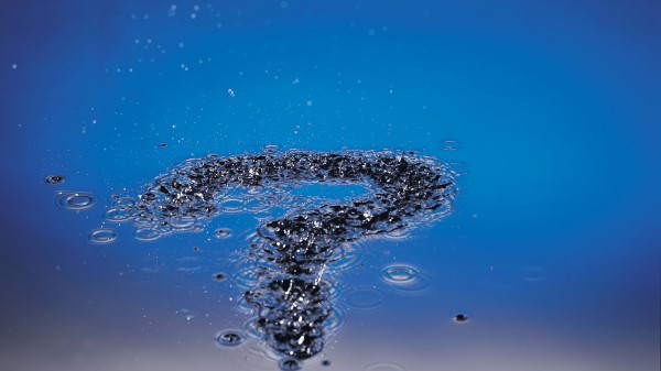 Water Drops Abstract Puzzle Question wallpaper