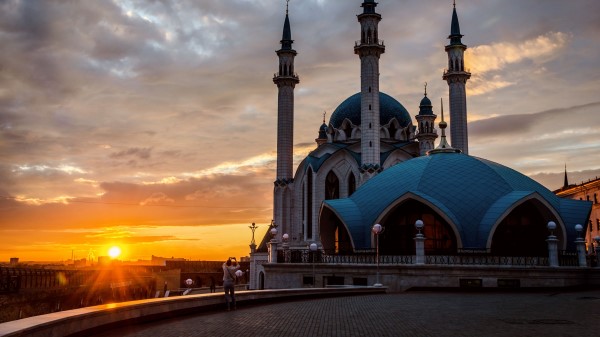 Mosque Kazan Tatarstan Sunset wallpaper