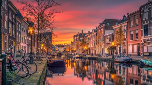 Netherlands Holland Canal River Buildings wallpaper