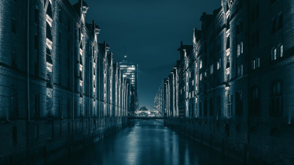 Night City Bridge Architecture wallpaper