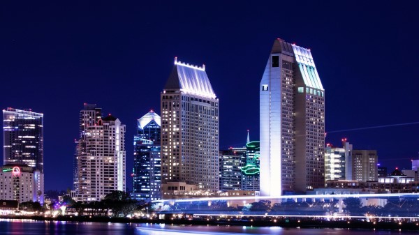 Night City Building Long Exposure wallpaper