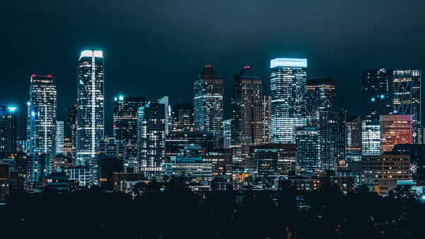 Night City Buildings Skyscraper Wallpaper