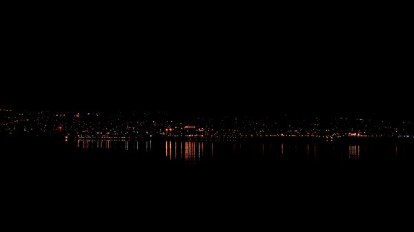 Night City City Lights Panorama Wallpaper