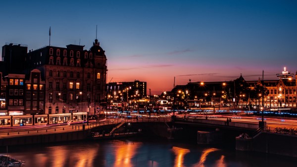 Night City City Lights Street Wallpaper