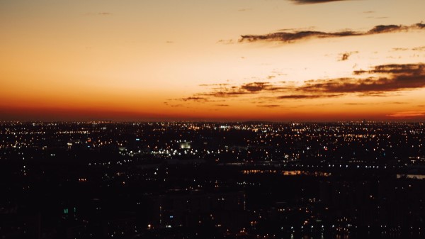 Night City Skyline City Lights Wallpaper