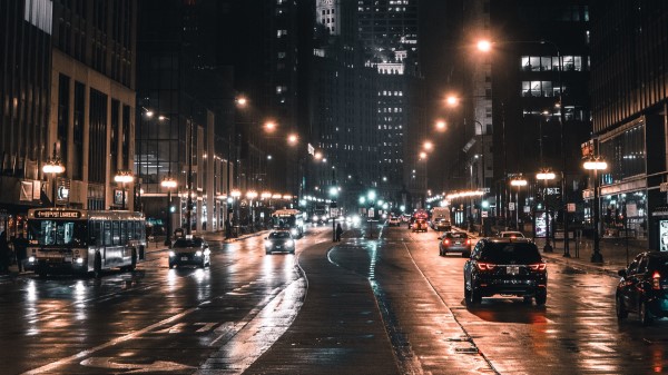 Night City Street City Lights wallpaper