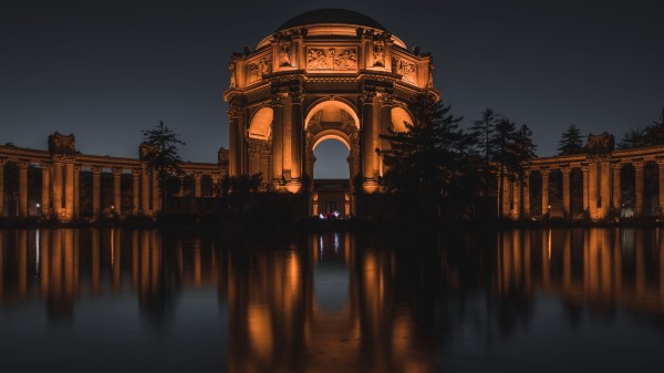 Palace Of Fine Arts Arch Night Wallpaper
