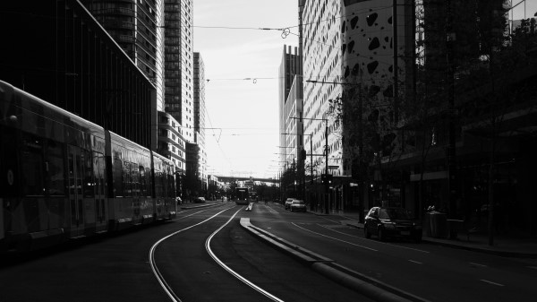 Road City Bw wallpaper