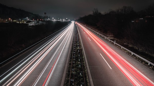 Road Long Exposure Glow wallpaper