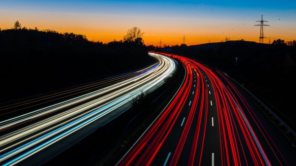 Road Turn Backlight wallpaper