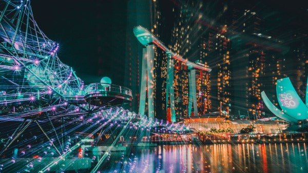 Singapore Night Building wallpaper