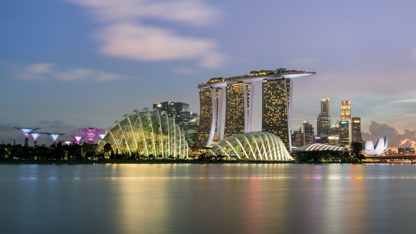 Singapore Skyscrapers Panorama wallpaper