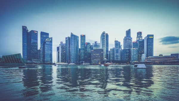 Singapore Skyscrapers Shore Architecture wallpaper