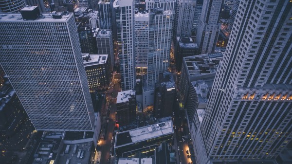 Skyscrapers Buildings Top View Wallpaper