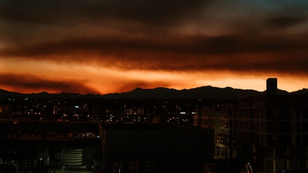 Sunset City Buildings Wallpaper