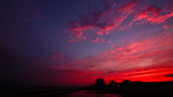 Sunset Night City Sky Wallpaper