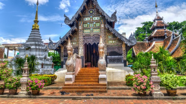 Thailand Temple Chiang Mai Hdr Wallpaper
