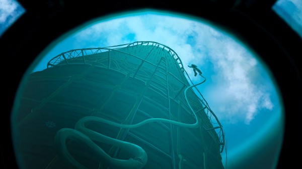 Astronaut Porthole Gravity Art wallpaper