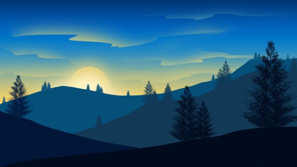 Dawn Sun Vector Wallpaper