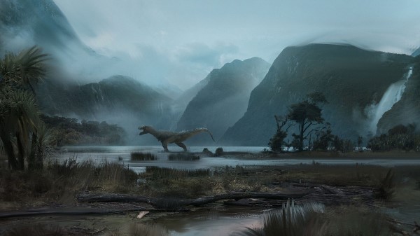 Dinosaur Mountains Art Wallpaper