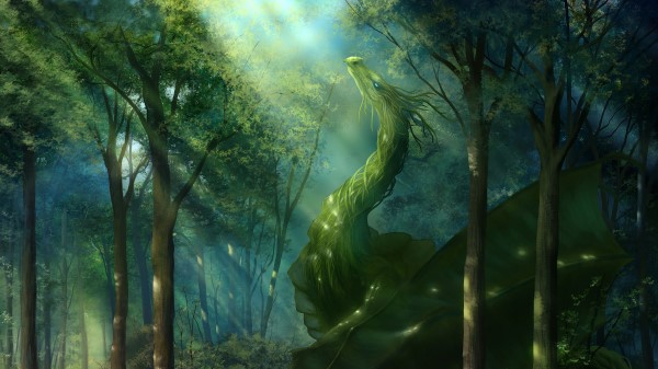 Dragon Forest Art Wallpaper