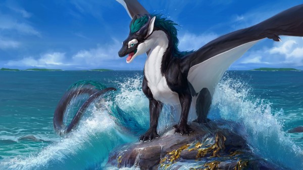 Dragon Sea Rock Wallpaper