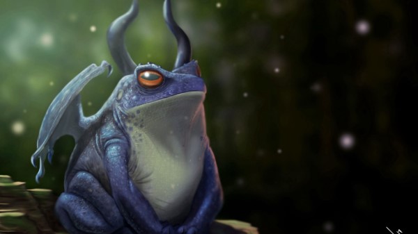 Frog Dragon Horns Wallpaper