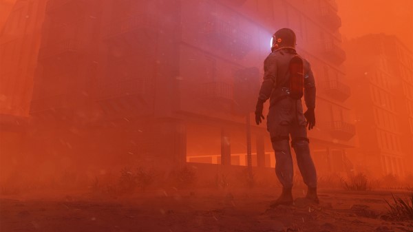 Man Building Fog Wallpaper