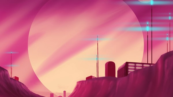 Moon Space Station Fantasy Wallpaper