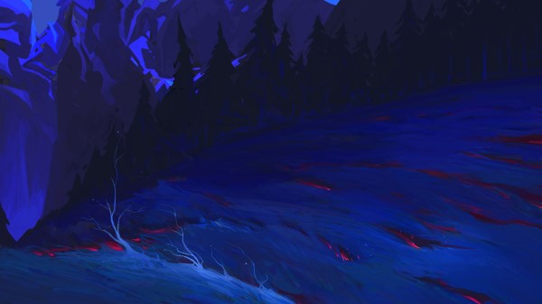 Night Driftwood Mountains Wallpaper