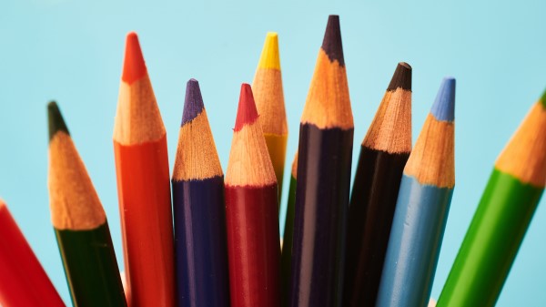 Pencils Multicolored Stationery Wallpaper
