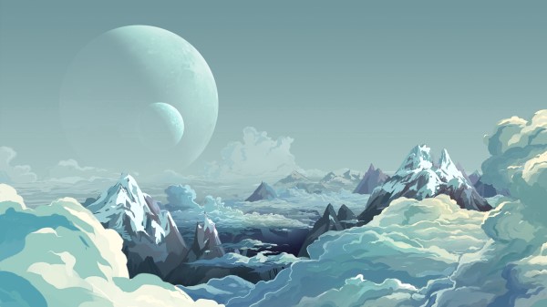 Planet Mountains Art Wallpaper