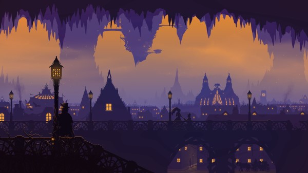 Silhouette City Buildings Wallpaper