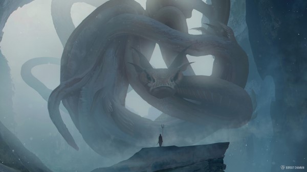 Silhouette Dragon Art Wallpaper