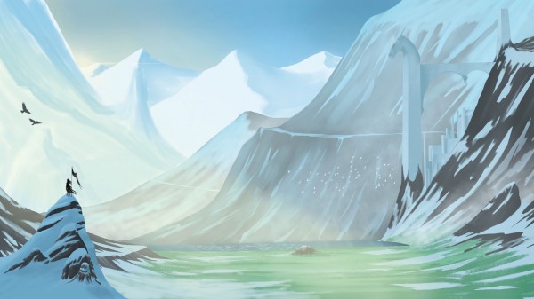 Silhouette Rock Flag Wallpaper