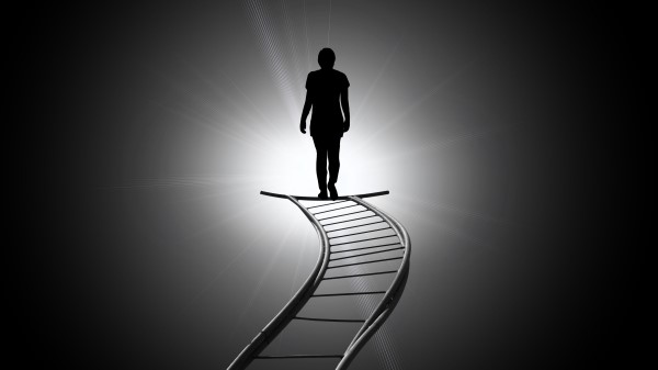 Silhouette Staircase Bw Wallpaper